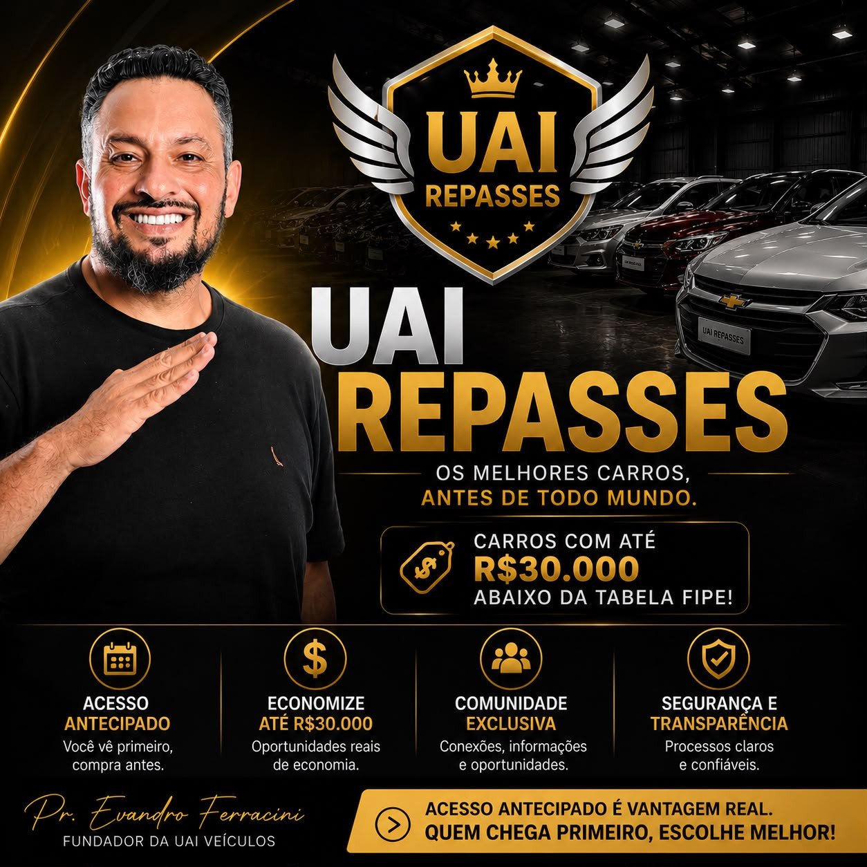 Pr. Evandro Ferracini - Fundador da Uai Veículos